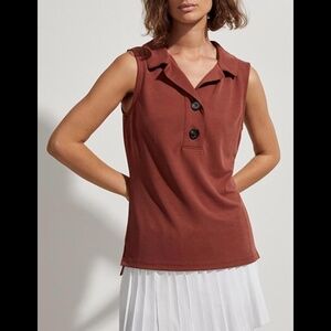 Varley Caine Sleeveless Polo